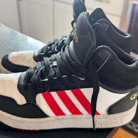 Adidas Men's Sneakers in Black, White, and Red - Picture 6 of 7